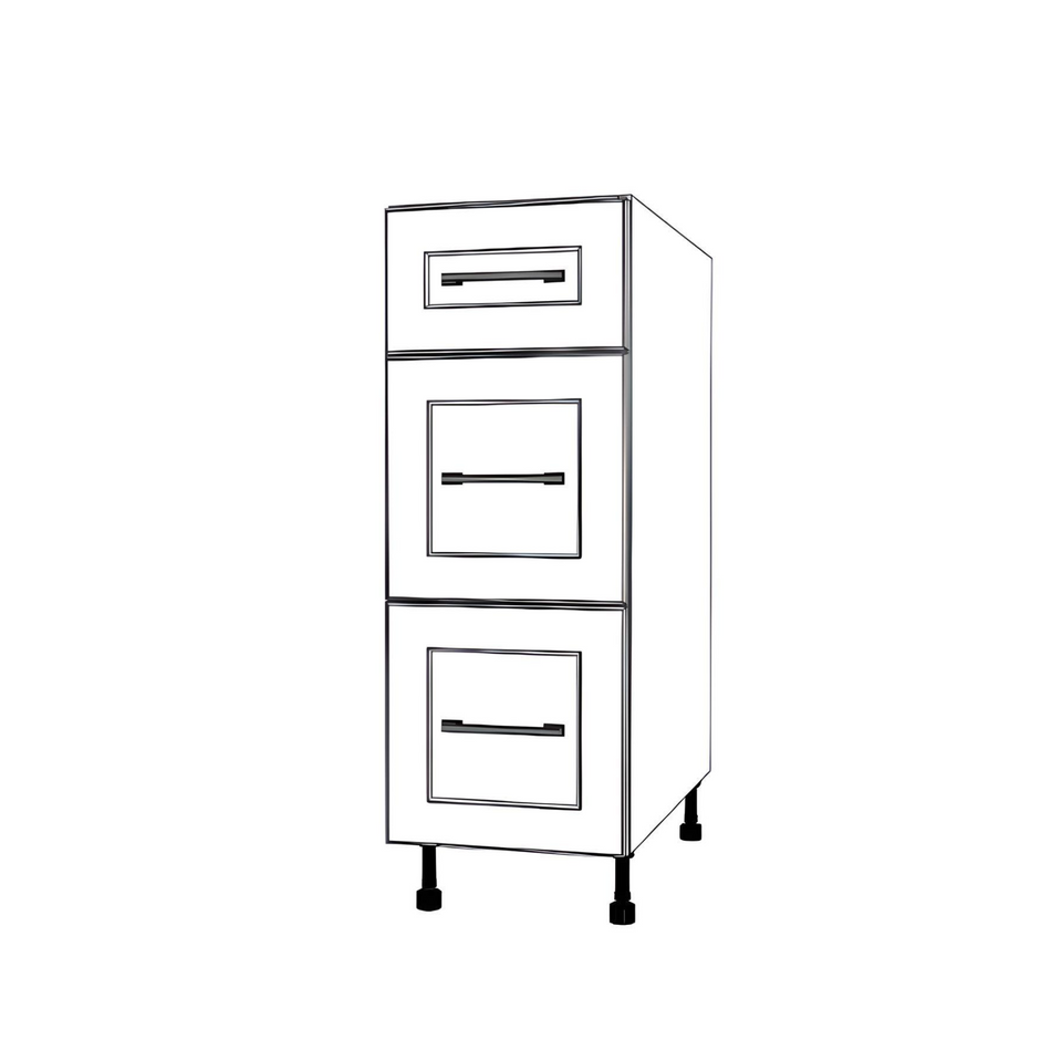 12" Wide Drawer Cabinet - Thermofoil Doors