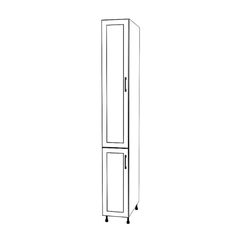 12" Wide Tall Pantry Cabinet - Thermofoil Doors