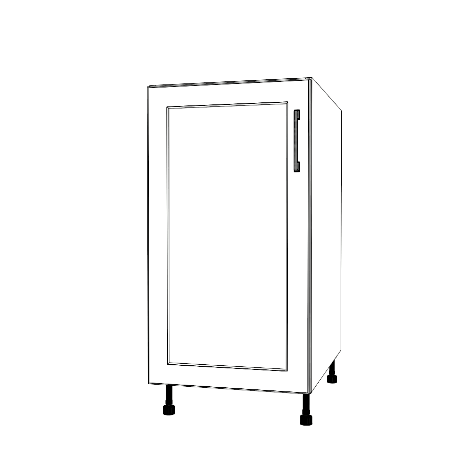 17" Wide Base Cabinet - Thermofoil Doors