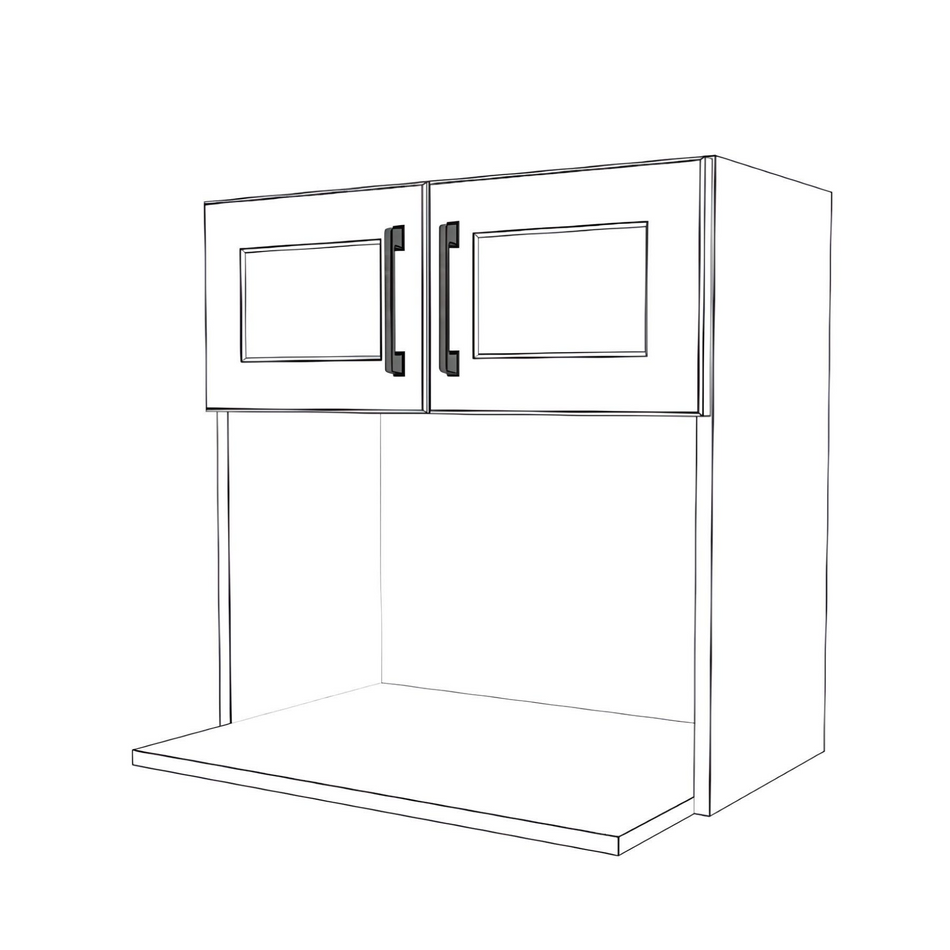 24" Wide x 24" High Microwave Cabinet - Thermofoil Doors