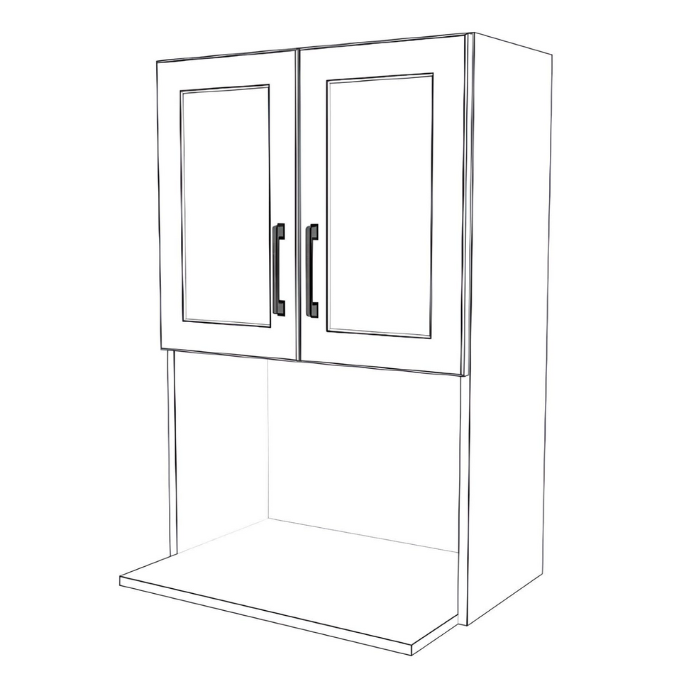 24" Wide x 36" High Microwave Cabinet - Thermofoil Doors