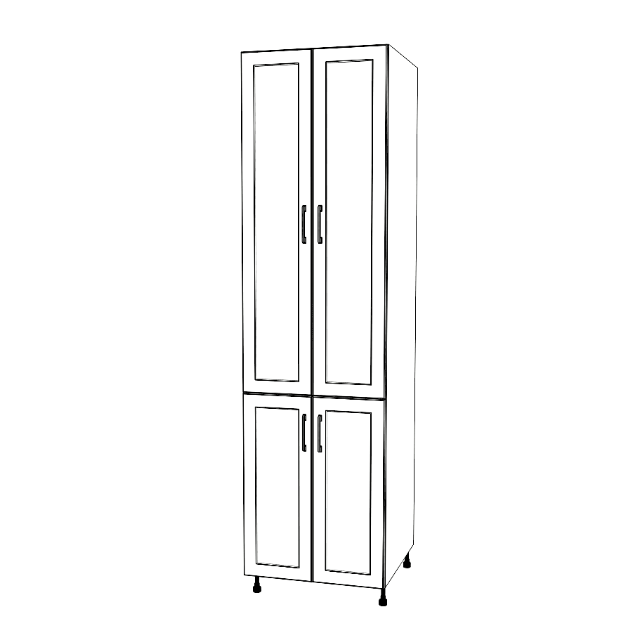 24" Wide Tall Pantry Cabinet - Thermofoil Doors