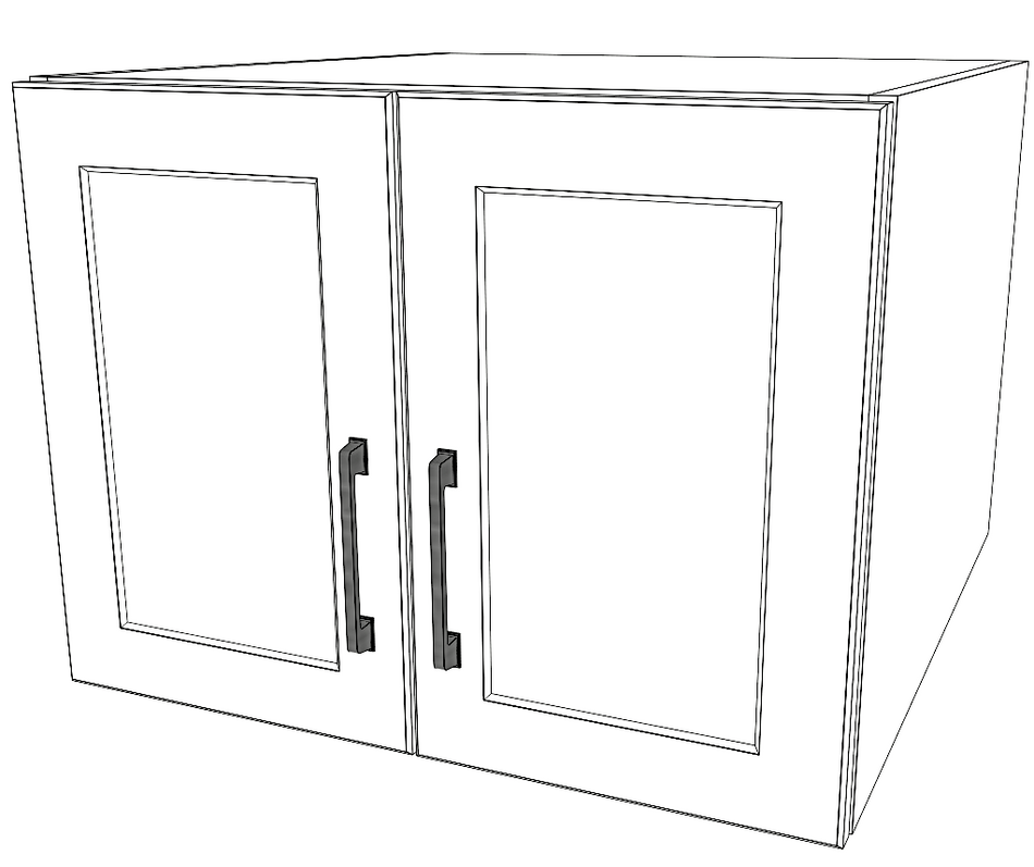 24" Wide x 18" High x 24" Deep Fridge Cabinet - Thermofoil Doors