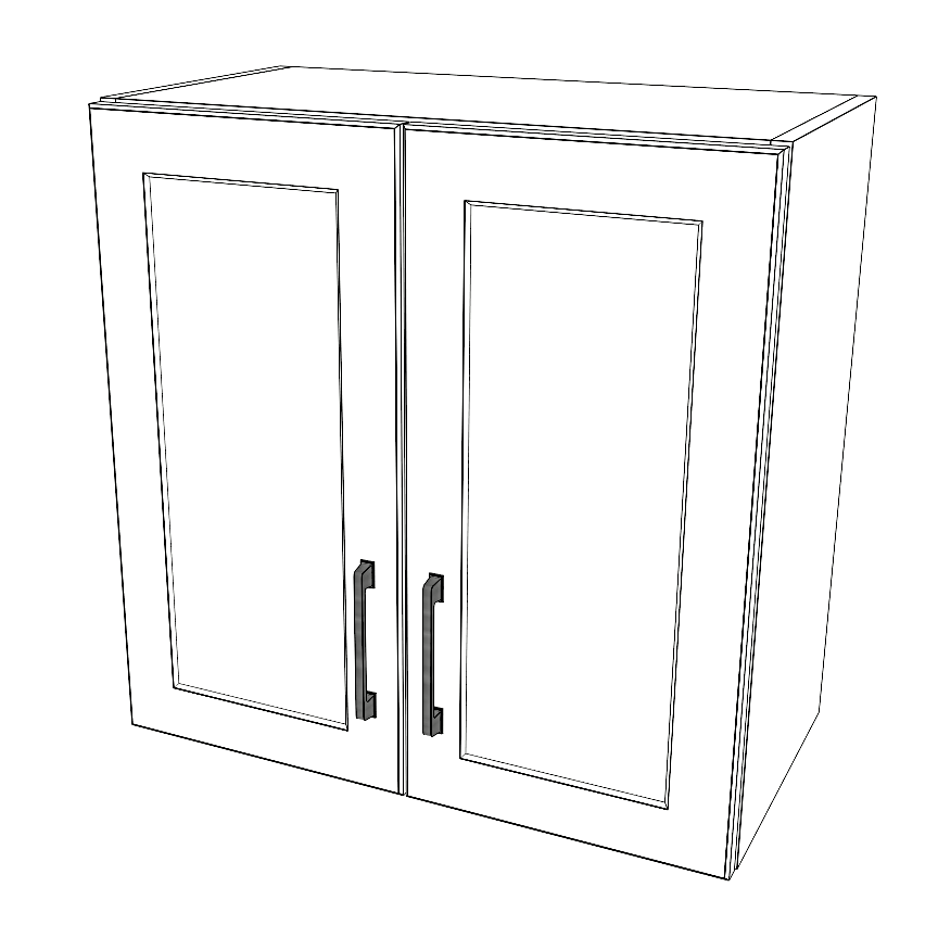 24" Wide x 24" High Wall Cabinet - Thermofoil Doors