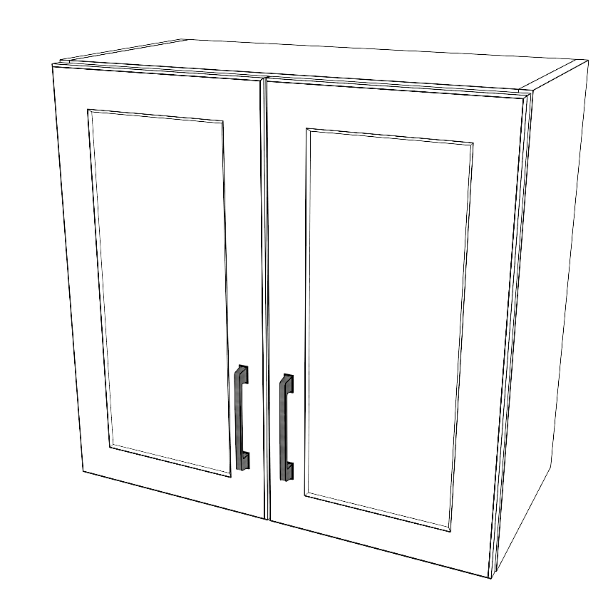 25" Wide x 24" High Wall Cabinet - Thermofoil Doors