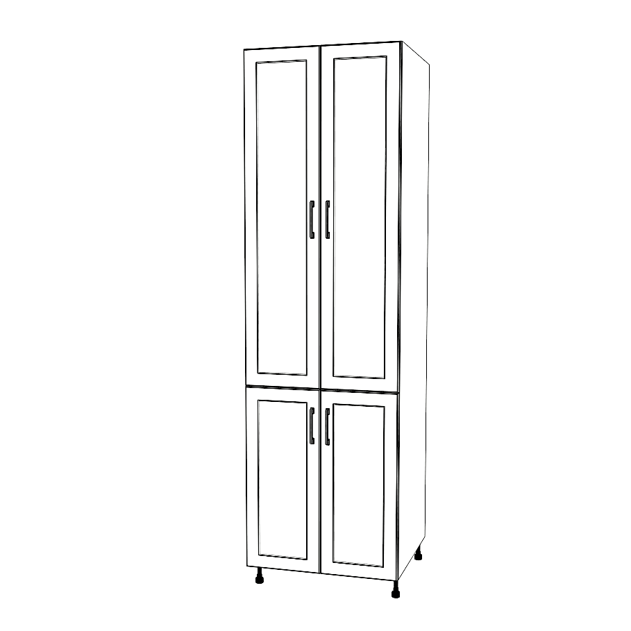 26" Wide Tall Pantry Cabinet - Thermofoil Doors