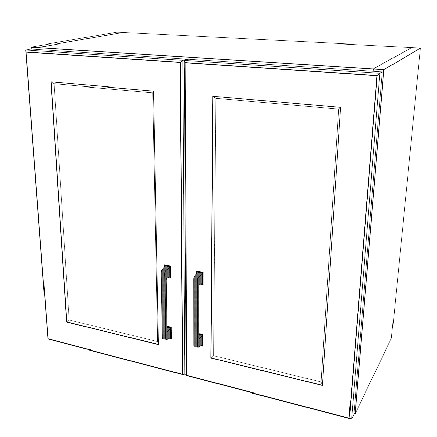 26" Wide x 24" High Wall Cabinet - Thermofoil Doors