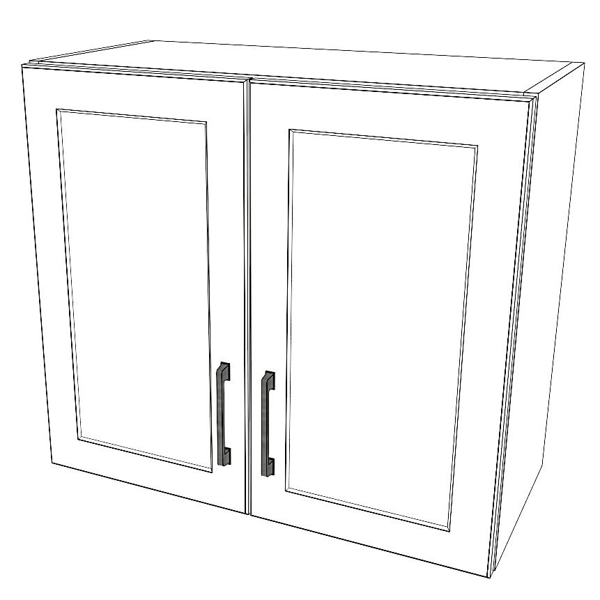 27" Wide x 24" High Wall Cabinet - Thermofoil Doors