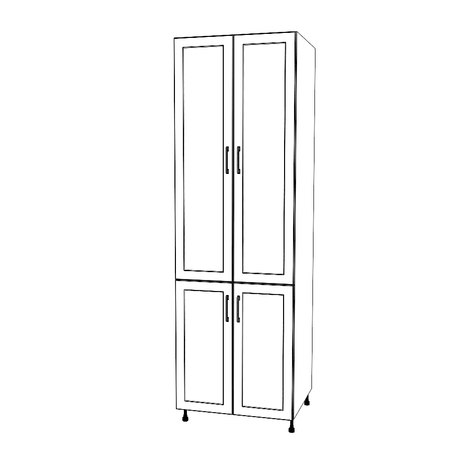 28" Wide Tall Pantry Cabinet - Thermofoil Doors