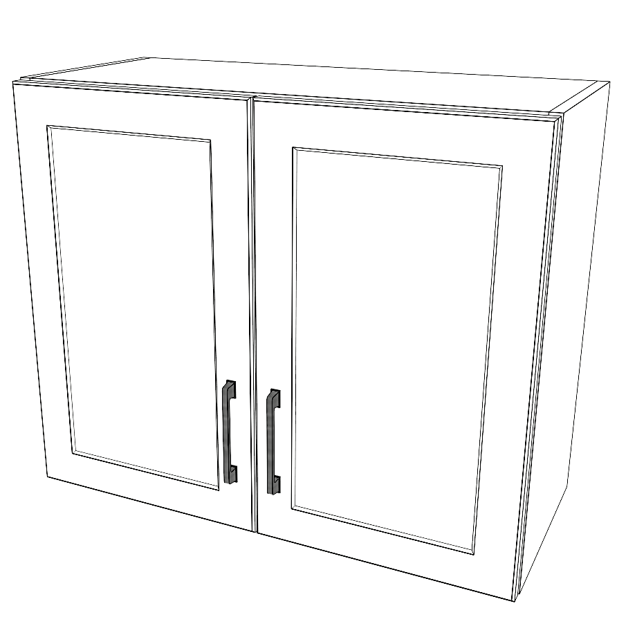 29" Wide x 24" High Wall Cabinet - Thermofoil Doors