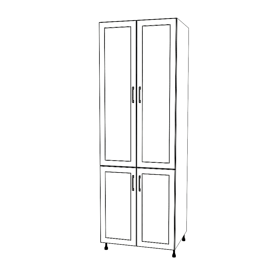 30" Wide Tall Pantry Cabinet - Thermofoil Doors