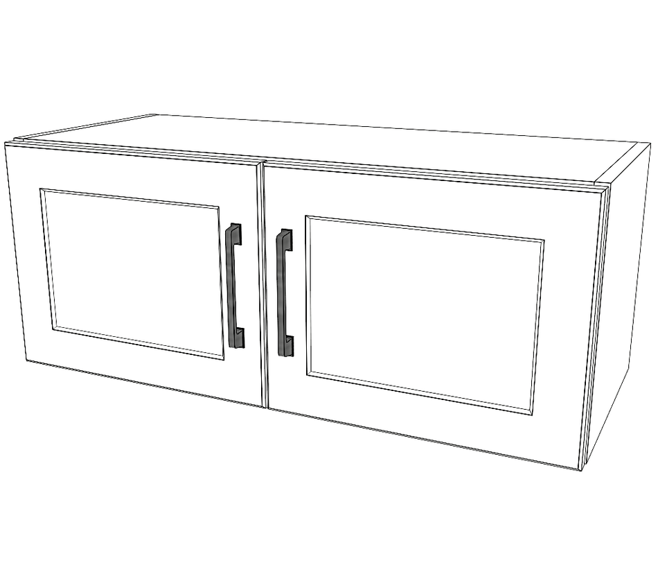 30" Wide x 12" High x 24" Deep Fridge Cabinet - Thermofoil Doors