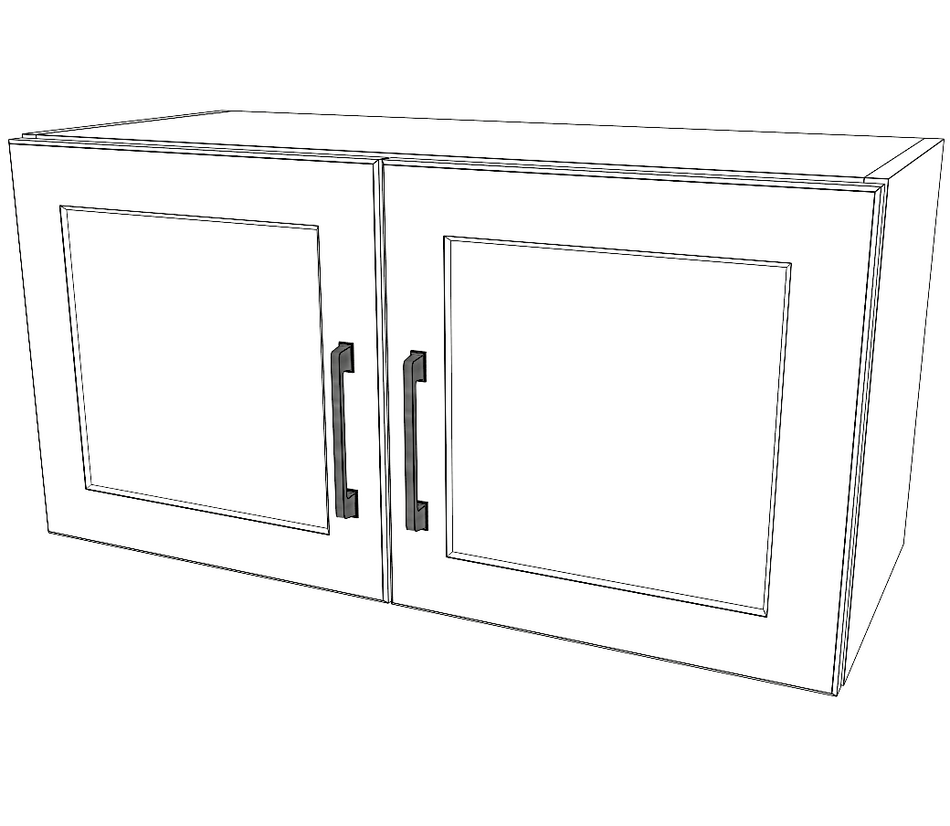 30" Wide x 15" High Fridge Cabinet - Thermofoil Doors