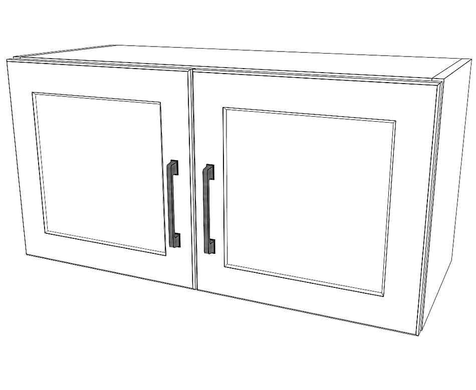 30" Wide x 15" High Stove Cabinet - Thermofoil Doors