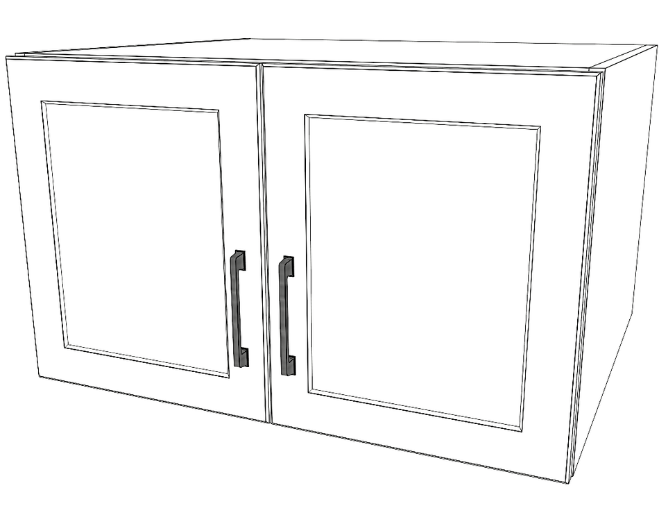 30" Wide x 18" High x 24" Deep Fridge Cabinet - Thermofoil Doors