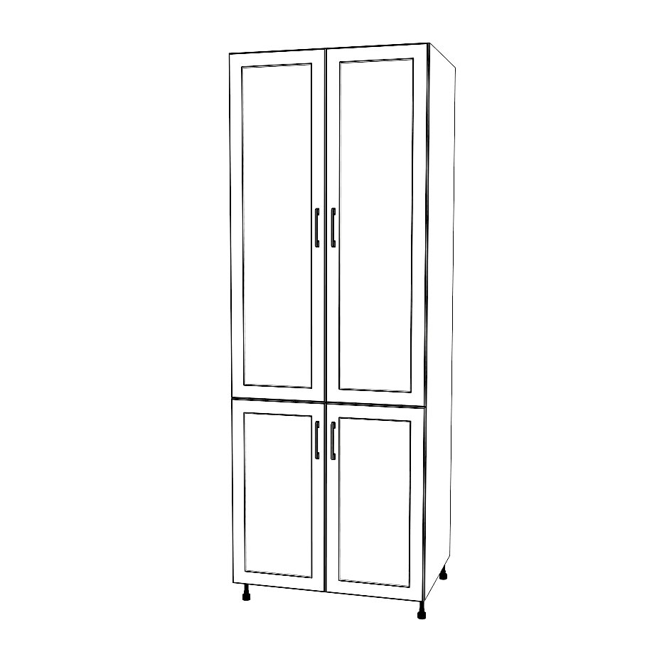 32" Wide Tall Pantry Cabinet - Thermofoil Doors