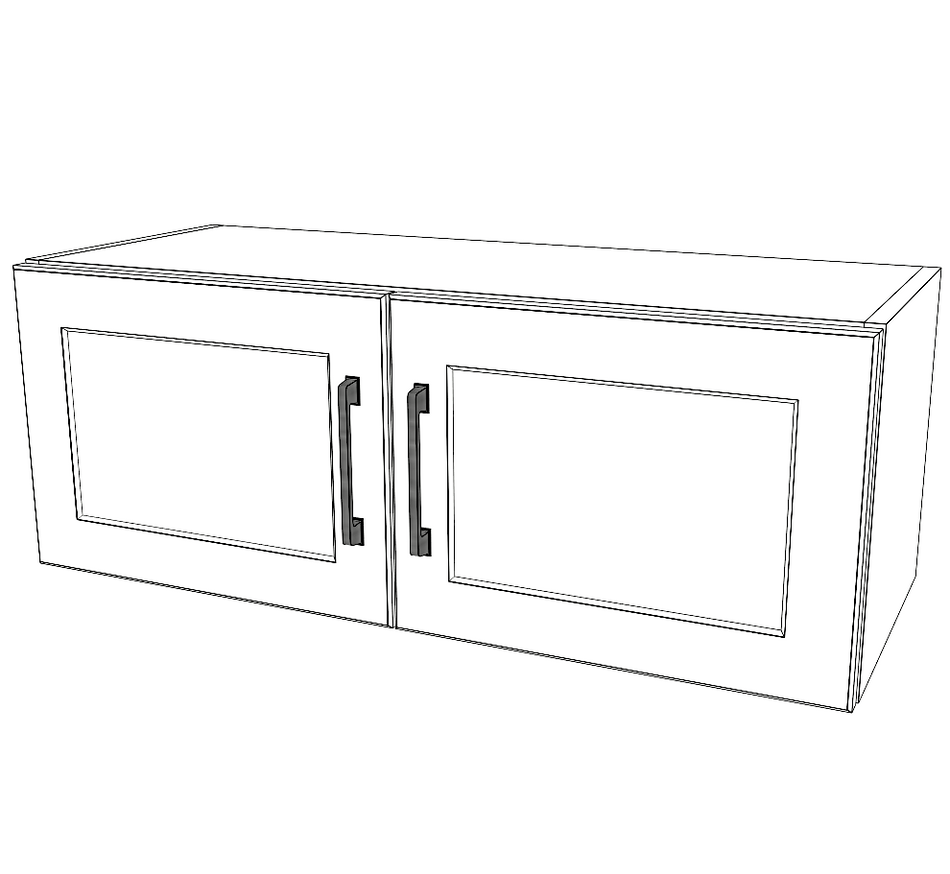 32" Wide x 12" High Fridge Cabinet - Thermofoil Doors