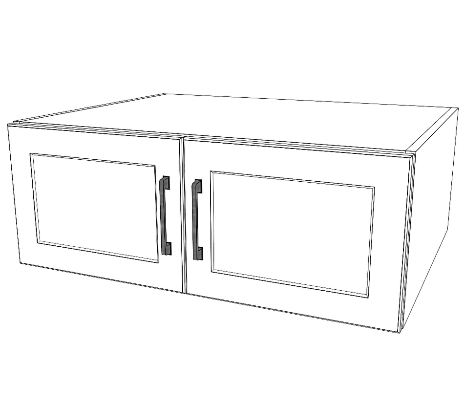 32" Wide x 12" High x 24" Deep Fridge Cabinet - Thermofoil Doors