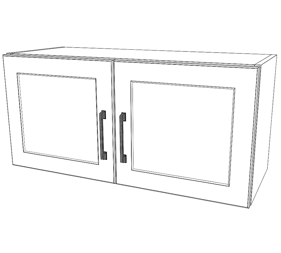 32" Wide x 15" High Fridge Cabinet - Thermofoil Doors