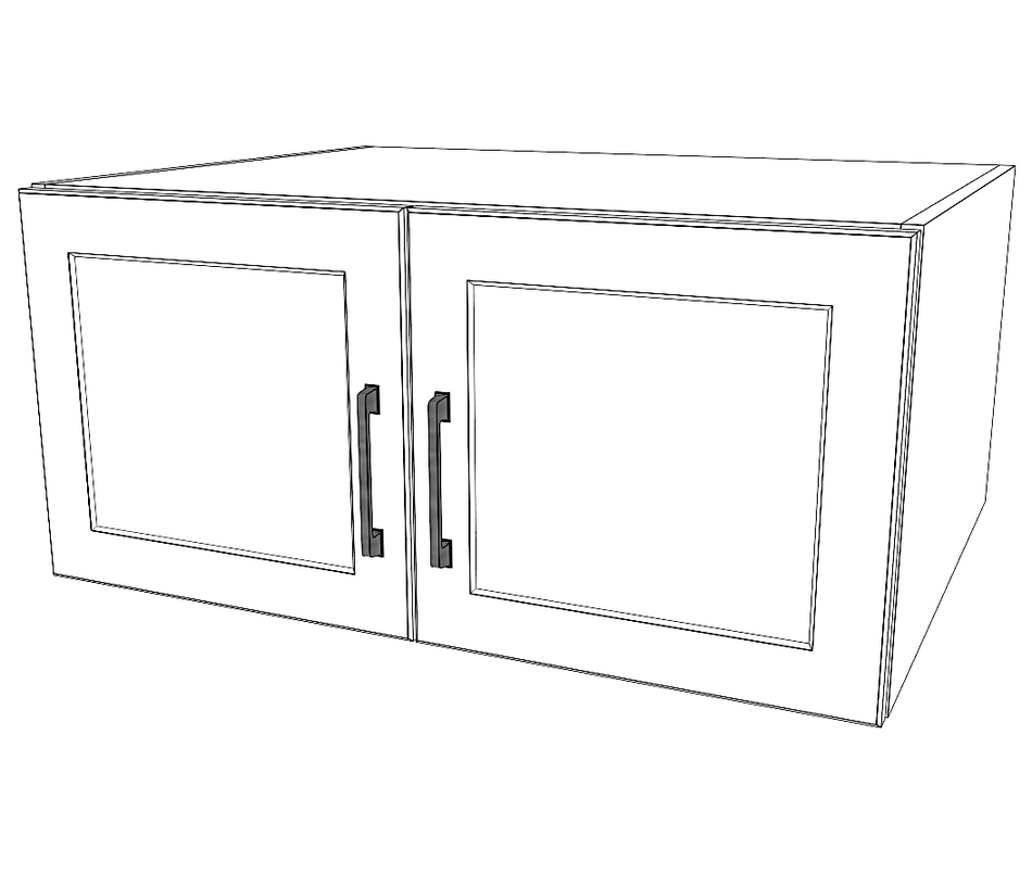 32" Wide x 15" High x 24" Deep Fridge Cabinet - Thermofoil Doors