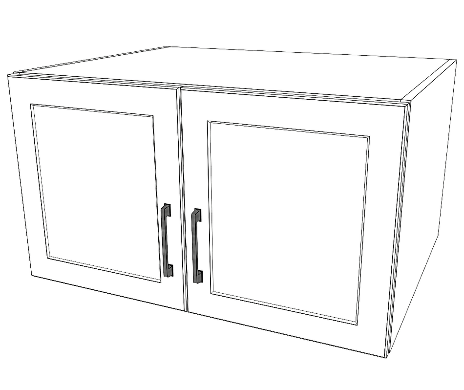 32" Wide x 18" High x 24" Deep Fridge Cabinet - Thermofoil Doors