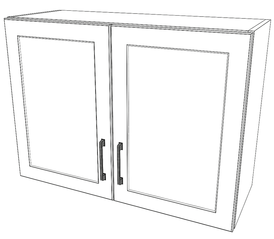 33" Wide x 24" High Wall Cabinet - Thermofoil Doors