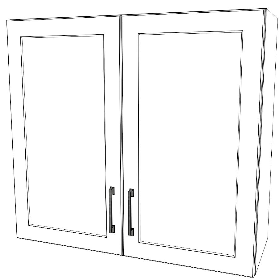 33" Wide x 30" High Wall Cabinet - Thermofoil Doors