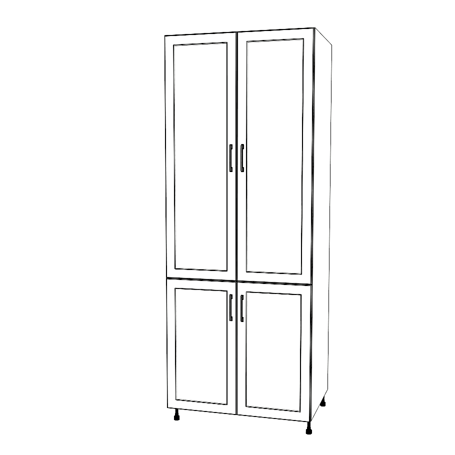 34" Wide Tall Pantry Cabinet - Thermofoil Doors