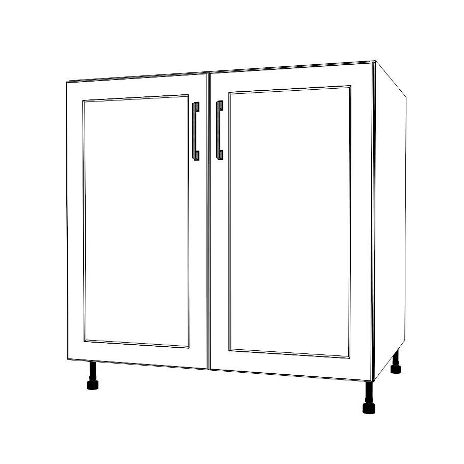 34" Wide Base Cabinet - Thermofoil Doors