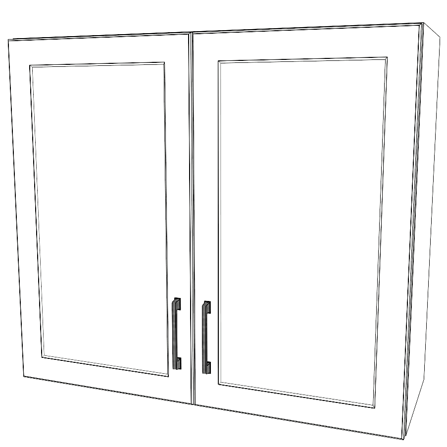 34" Wide x 30" High Wall Cabinet - Thermofoil Doors