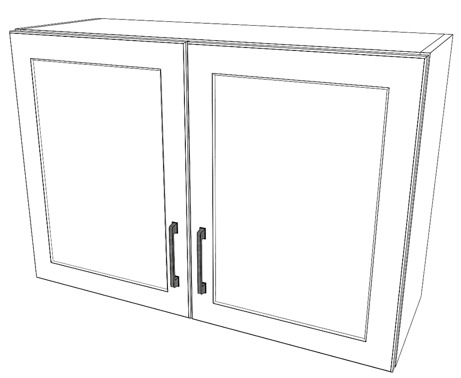 35" Wide x 24" High Wall Cabinet - Thermofoil Doors