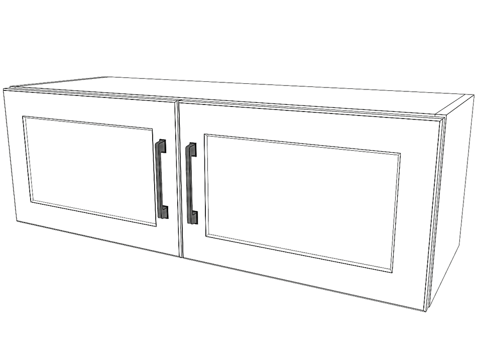 36" Wide x 12" High Stove Cabinet - Thermofoil Doors