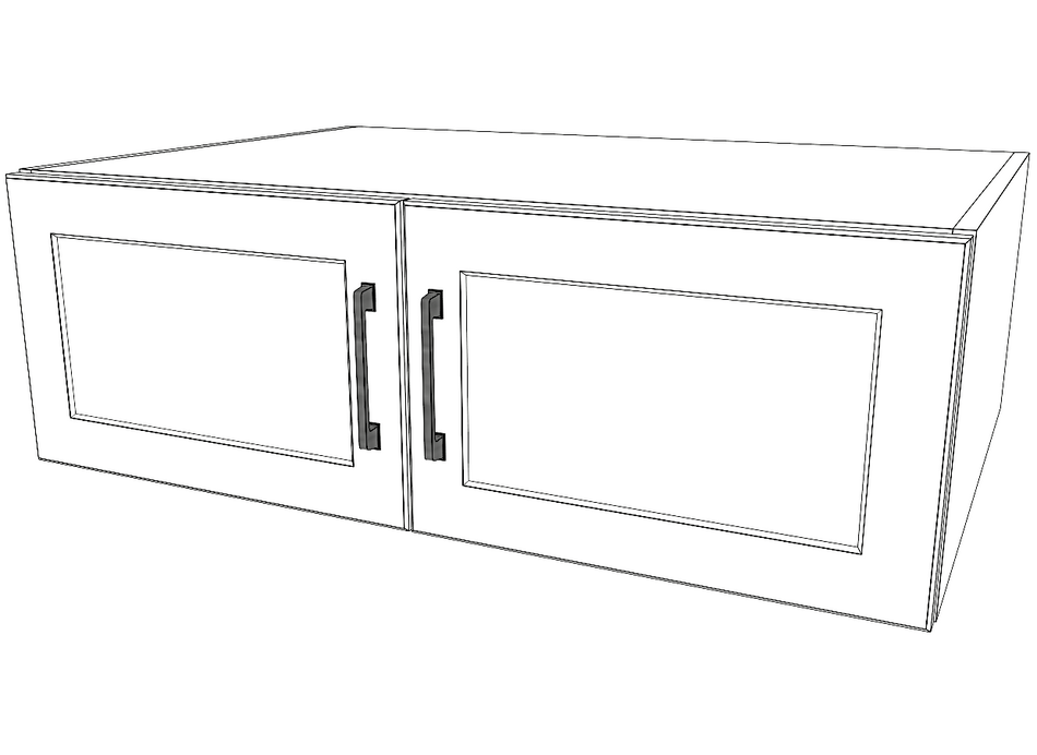 36" Wide x 12" High x 24" Deep Fridge Cabinet - Thermofoil Doors