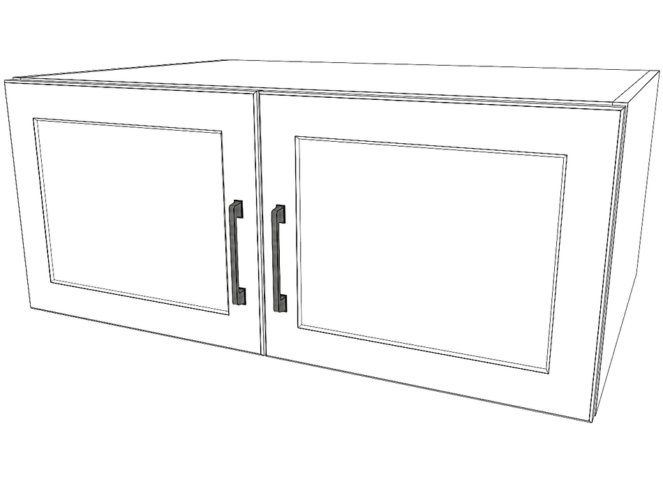 36" Wide x 15" High x 24" Deep Fridge Cabinet - Thermofoil Doors