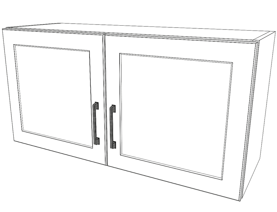 36" Wide x 18" High Stove Cabinet - Thermofoil Doors