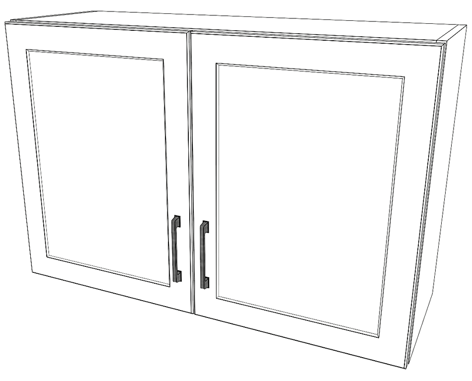 36" Wide x 24" High Wall Cabinet - Thermofoil Doors